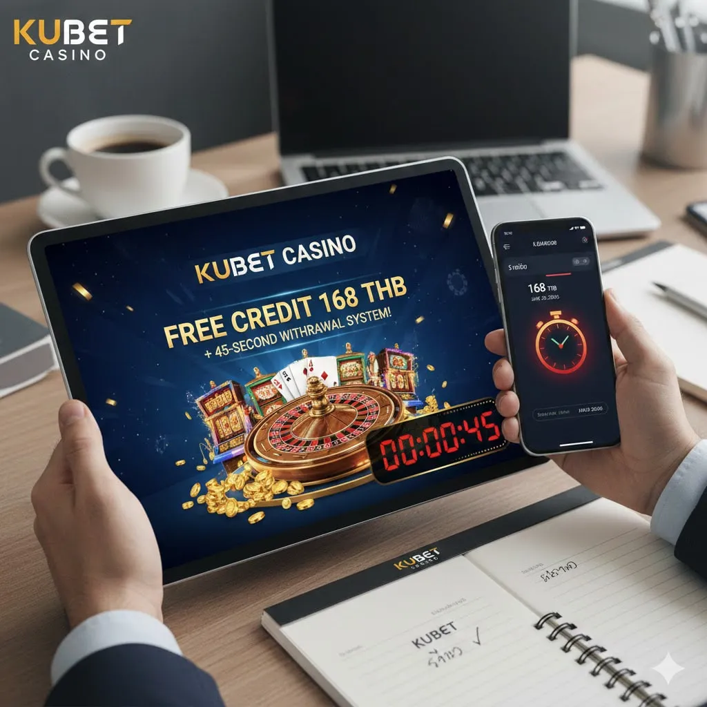 รีวิวจัดเต็ม KUBET คาสิโน: รับเครดิตฟรี 168 บาท พร้อมพิสูจน์ระบบถอนเงินไวใน 45 วินาที!