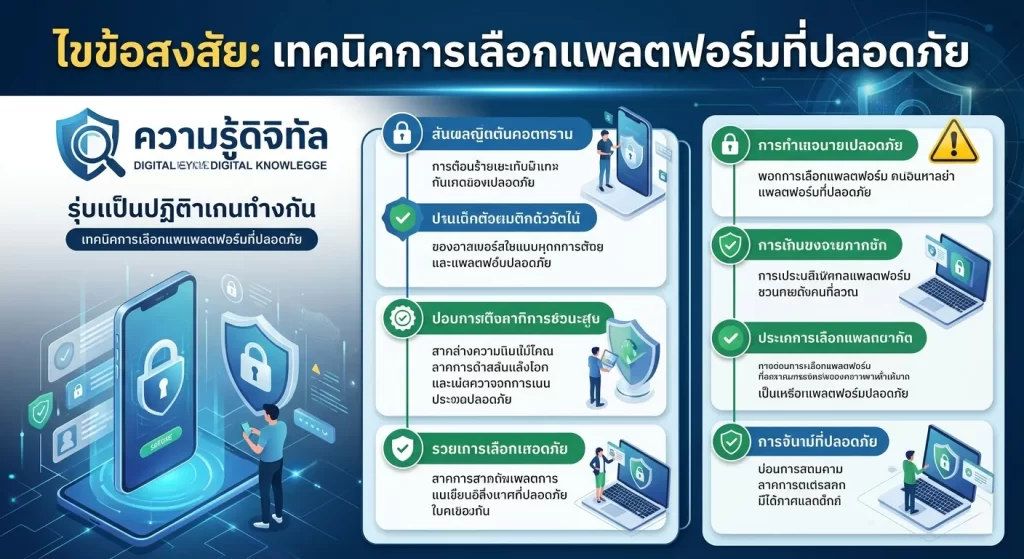 เทคนิคการเลือกแพลตฟอร์มที่ปลอดภัย